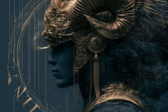 create  fantasy art illustration for albums cover,
