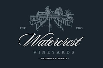 make a luxury venue logo for weddings and events