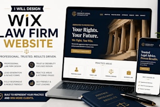 design wix law firm website for lawyers, attorneys and legal businesses