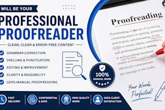 proofread and edit your english document professionally