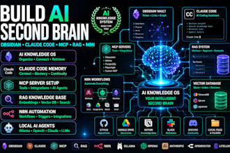 build obsidian ai second brain knowledge os claude code mcp rag agent skills n8n
