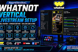 creat professional whatnot vertical livestream in obs studio