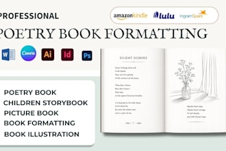 format poetry book prose poem chap book romance novel non fiction KDP ebook kdp