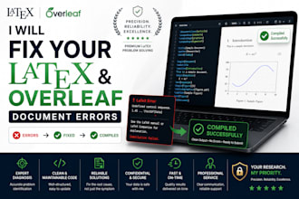 fix your latex and overleaf document errors