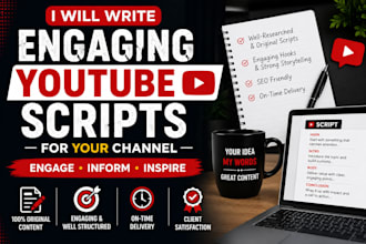 write engaging youtube video scripts