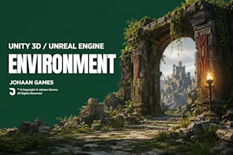 design 3d environments and game level design in unity 3d or unreal engine5