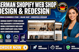 design, redesign german webshop online store, german shopify ecommerce store