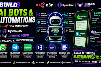 build n8n openclaw hermes agent bot whatsapp telegram kalshi trading polymarket