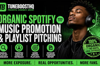 organic spotify music promotion and playlist pitching