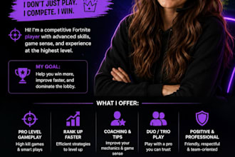 coach you in fortnite and tournaments as a tier 1 pro