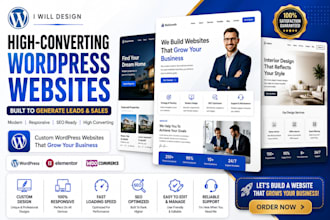 design a premium wordpress website with elementor pro