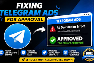 fix telegram ad destination errors for sports, forex, and crypto channels