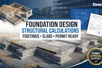 design foundation and structural calculations for permits