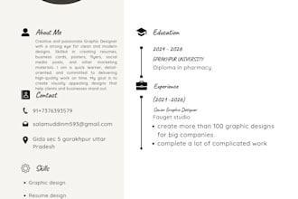 create a professional resume CV