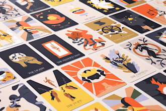 design luxury tarot, oracle deck cards, guidebook, box and artwork