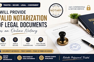 provide valid notarization of legal documents as an online notary