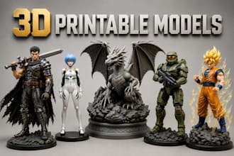 sculpt 3d printable action figure stl miniature articulated resin model statue