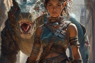 create dnd concept art and character art illustration