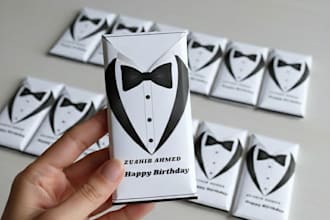 design personalized chocolate wrapper