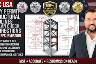 fixusacity permit structural redlines and plan check corrections for resubmision