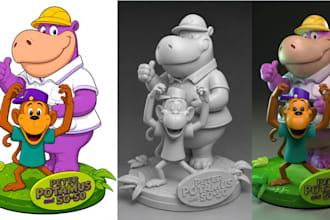convert 2d to 3d model toy image photo logo sketch to stl for 3d printing