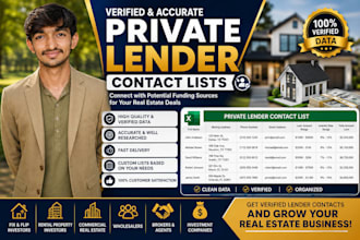 pull active private lenders and cash buyers leads