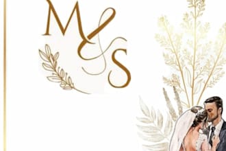 design a beautiful wedding invitation card in canva