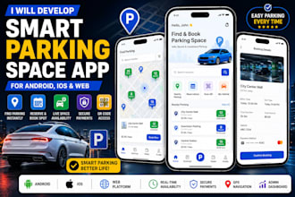 build a smart parking space app with live booking and gps navigation