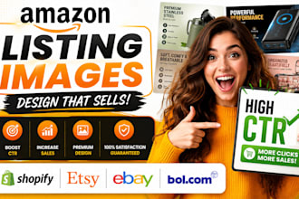 design product listing images for amazon, shopify, bol