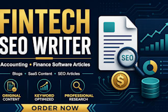 write seo finetech accounting and finance software articles