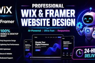 design a professional wix or framer website using ai in 24 hours