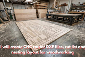 create cnc router dxf files cut list and nesting layout for woodworking