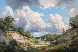 paint real custom landscape oil painting