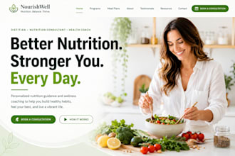 build wix dietitian website nutrition consultant website health coach website