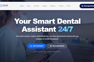 build an ai powered dental website with voice receptionist and booking system