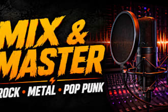 mix and master rock pop punk and metal music