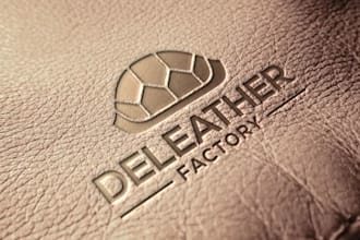 make luxury leather embossed, debossed or stamp logo