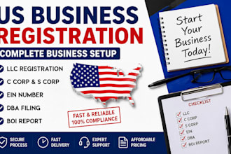 do us llc registration, c corp, s corp, ein number, dba filling, boi report