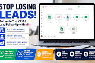build ai automation to connect your leads, CRM, and follow ups n8n workflow