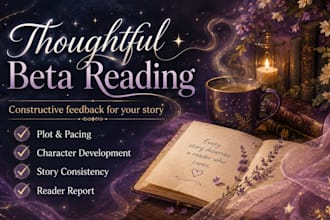 beta read your fantasy, paranormal, or fiction manuscript