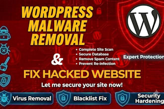 do fast wordpress malware removal, fix hacked wordpress security
