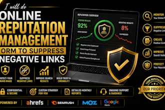 online reputation management ORM to suppress negative links