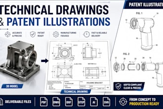 create professional patent drawings and technical illustrations