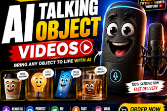 create viral al talking object videos for tiktok, reels and shorts