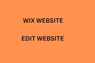 edit wix website, design wix website, redesign wix website, wix landing page