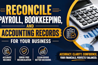 reconcile payroll, bookkeeping, and accounting records for your business