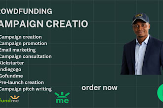 create a professional kickstarter, indiegogo, or gofundme campaign