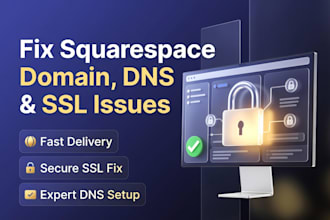 fix squarespace domain connection, dns and SSL issues