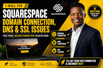 fix squarespace domain connection, dns and SSL issues
