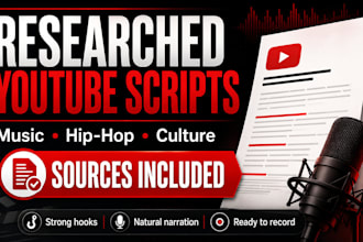 write a researched youtube documentary or music news script